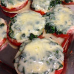 grilled tomatoes with creamed spinach